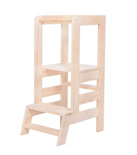 Dřevěná učící věž Montessori Kitchen Helper - pomocník do kuchyně KCH01